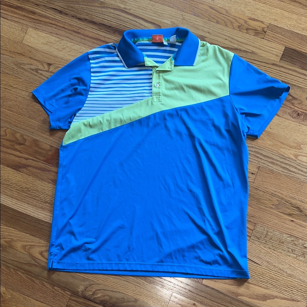 Puma Men's Polo Shirt in Blue and Green